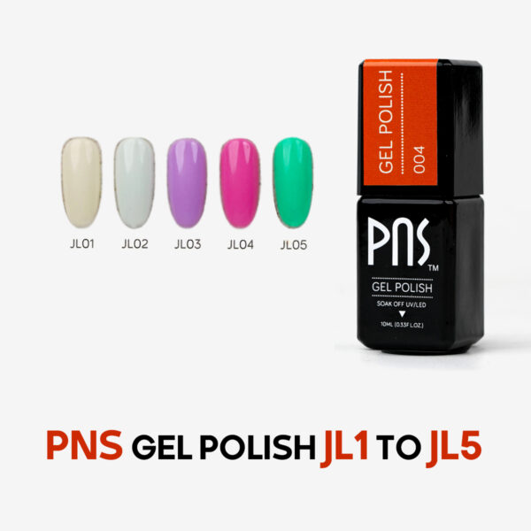 لاک ژل PNS Neon کد رنگ JL1 تا JL5
