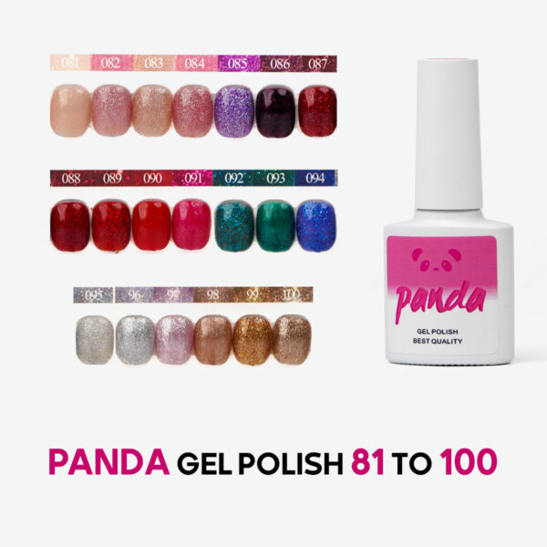 لاک ژل Panda کد رنگ 81 تا 100